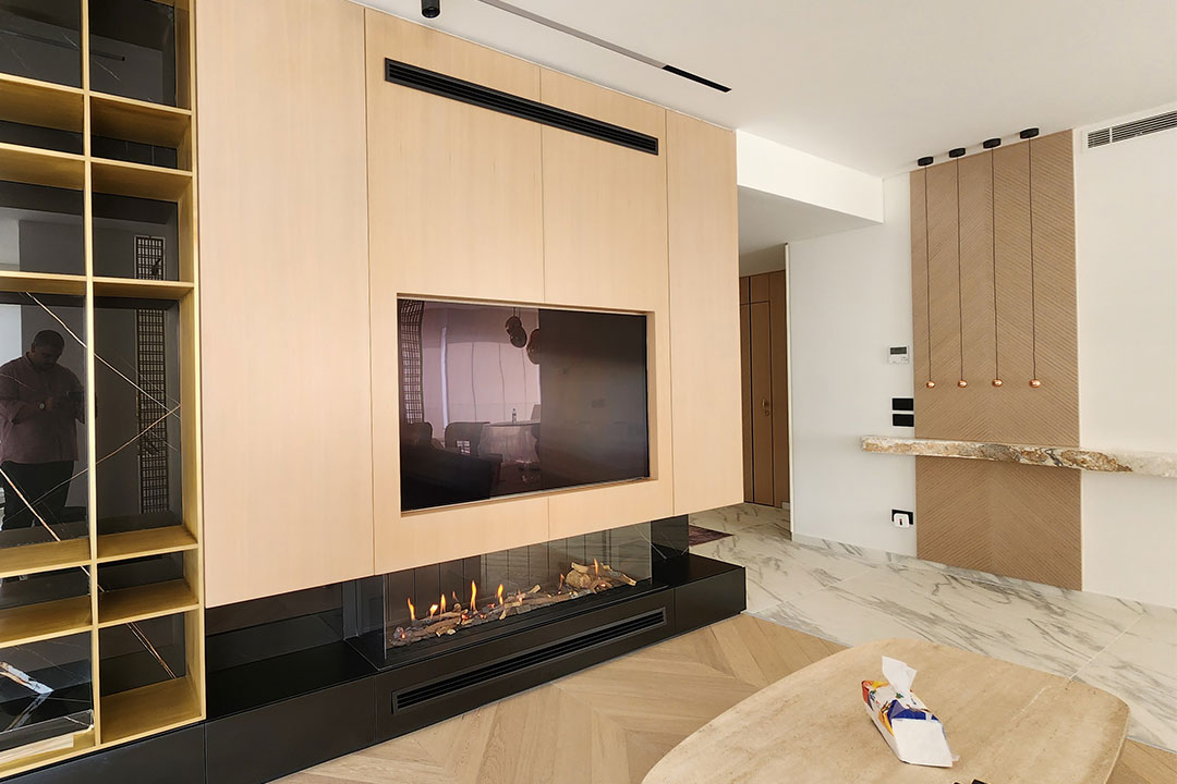 Dafa 160cm 3 Sided Gas Fireplace Gas Fireplace