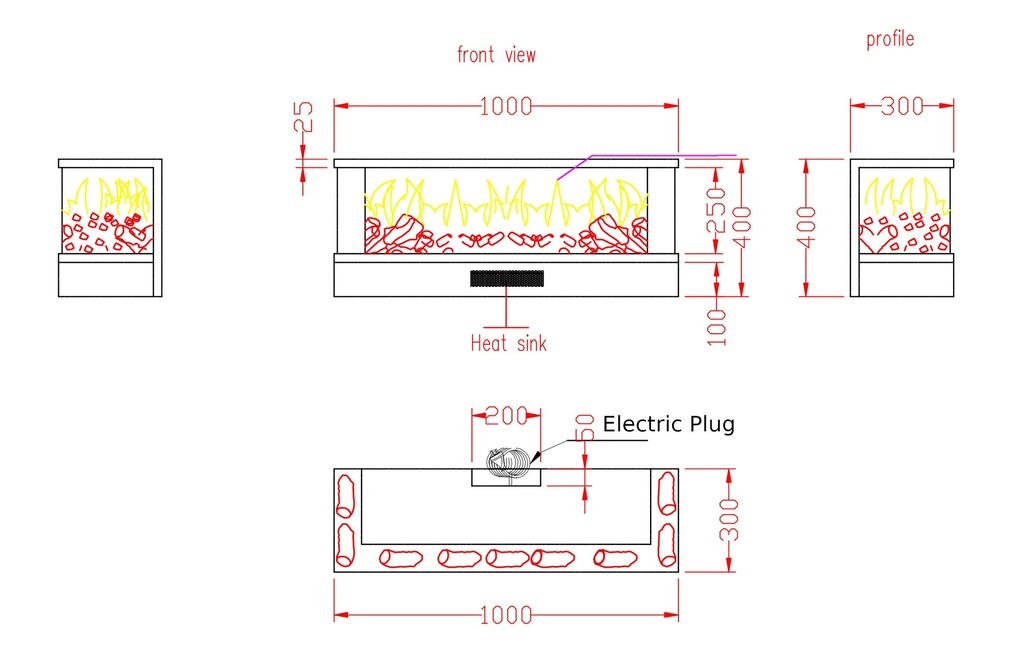 Dafa 100cm 3 Sided Electric - Datasheet.webp